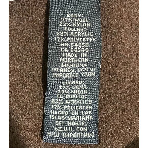 Jones New York Signature Brown Wool Blend Coat With Faux Fur Collar P/M - Picture 7 of 13